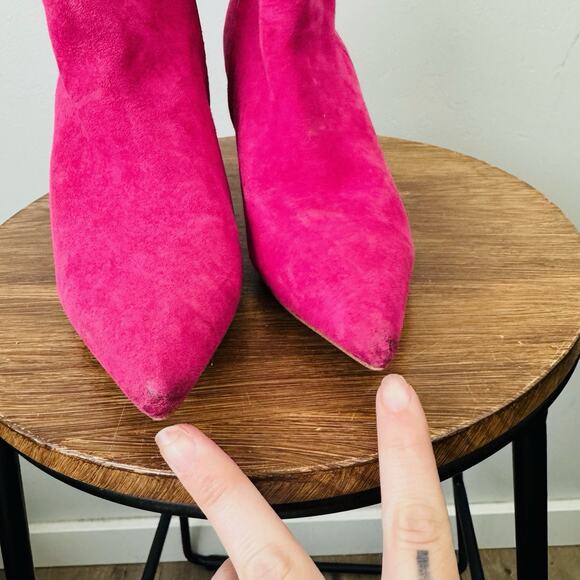 Sam Edelman Pink Karen Suede Booties Women’s Size 6.5 - Picture 6 of 14